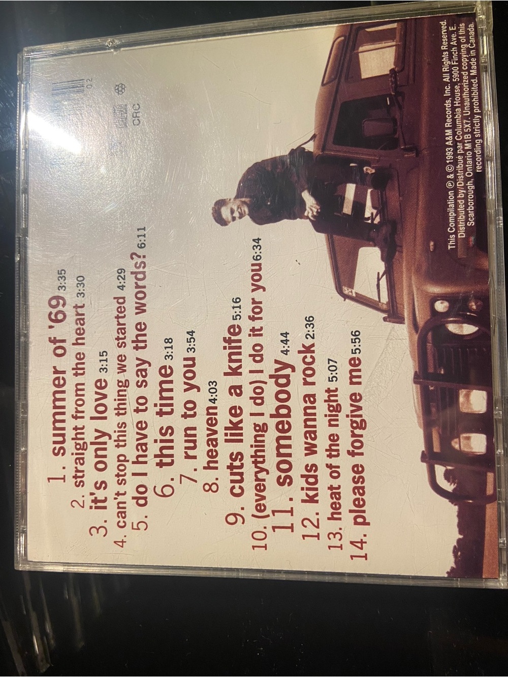 Bryan Adam’s CD - So Far So Good - Picture 2 of 2